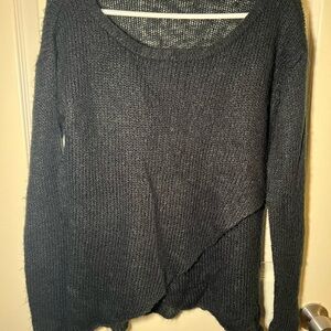 Wooden Ships Asymmetrical Charcoal Sweater